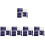 5Sets Durable DIY Bag Material Dark Blue PU Craft Supplies 5