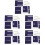 5Sets Durable DIY Bag Material Dark Blue PU Craft Supplies 6