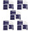 5Sets Durable DIY Bag Material Dark Blue PU Craft Supplies 8