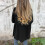 Women's Long Sleeve Classic Draped Open Front Lightweight Blazer Black, M 5