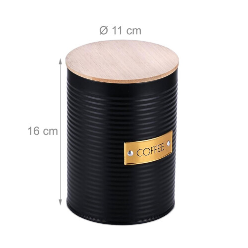 Kaffeedose mit luftdichtem Bambusdeckel 2