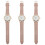 3Pièces Bracelet Chic Rose Précises Élégantes 3
