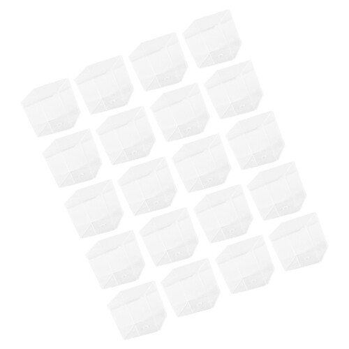 40St Herbruikbare PP Dessertcups Vierkante Puddinghouders Transparant 2