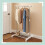 Verstellbare Garderobe mit Rollen und Ablage 2