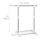 Verstellbare Garderobe mit Rollen und Ablage 4