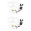 8Pcs Assorted Color Angel Eyes Headlights Low Power Consumption 5