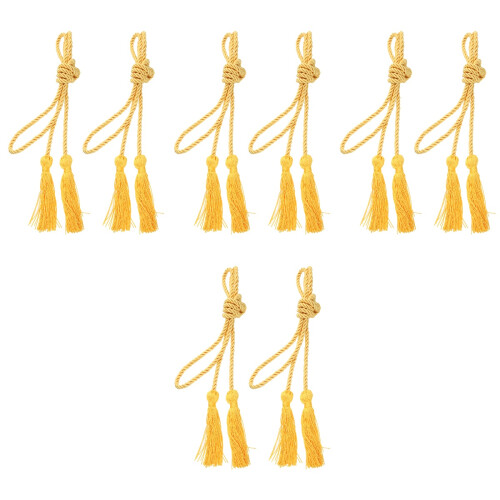 8Pcs Graduation Cord Orange Polyester Braided Tassel Accessories 2
