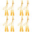 8Pcs Graduation Cord Orange Polyester Braided Tassel Accessories 5