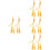 8Pcs Graduation Cord Orange Polyester Braided Tassel Accessories 6