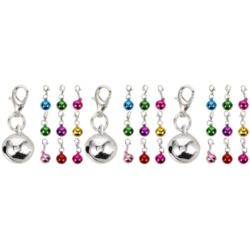 30Pcs Stylish Hanging Pet Collar Bells Assorted Color Cat Dog 2