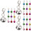 30Pcs Stylish Hanging Pet Collar Bells Assorted Color Cat Dog 5