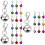 30Pcs Stylish Hanging Pet Collar Bells Assorted Color Cat Dog 6