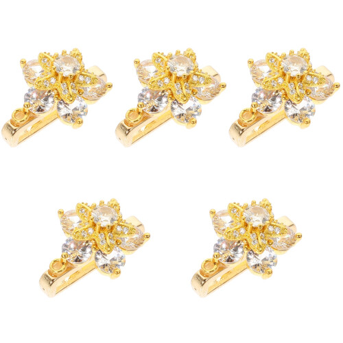 5Pcs Delicate White Rotating Watch Charm Lightweight Decorative Loop 1
