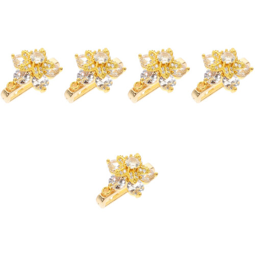 5Pcs Delicate White Rotating Watch Charm Lightweight Decorative Loop 2