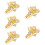 5Pcs Delicate White Rotating Watch Charm Lightweight Decorative Loop 10