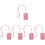 5Sets Rosy Protective Work Badge Holder with Hanging Lanyard Design 6