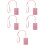 5Sets Rosy Protective Work Badge Holder with Hanging Lanyard Design 8