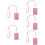5Sets Rosy Protective Work Badge Holder with Hanging Lanyard Design 11