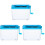 3Pcs Manual Paper Shredder Blue Household Office Accessory 5