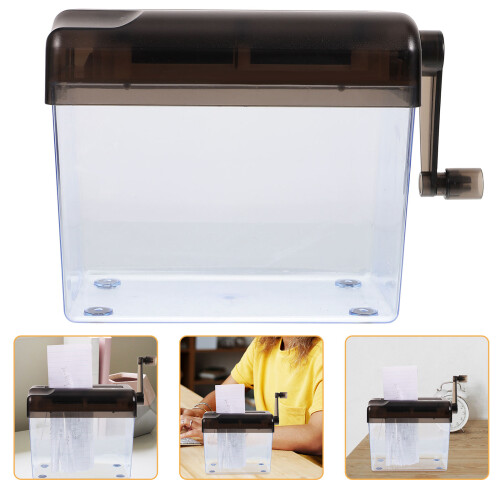 3Pcs Compact Tabletop Paper Shredder Manual Shredder for Home 2