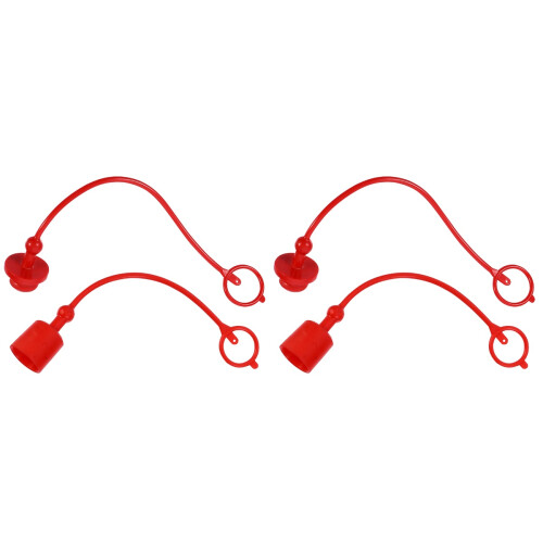 4Ensembles Connecteurs Hydrauliques Bouchons De Protection Rouge 2