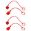 4Ensembles Connecteurs Hydrauliques Bouchons De Protection Rouge 6