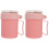 2Ensembles Coupes Soupe Céréales Rose Portables 2