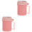 2Ensembles Coupes Soupe Céréales Rose Portables 3