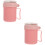 2Ensembles Coupes Soupe Céréales Rose Portables 6