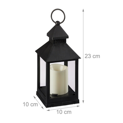 Sett med 2 LED-lykter - plast og glass 2