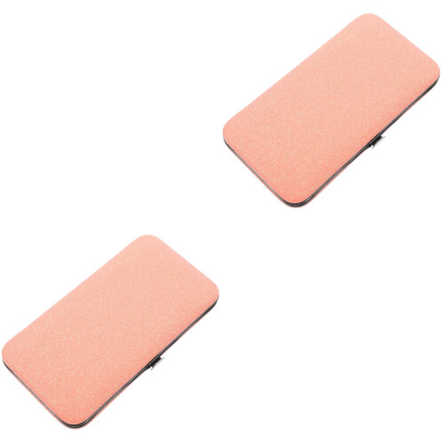 2Pcs Portable Pink Tweezer Case Magnetic Eyelash Storage Box for Tools 1