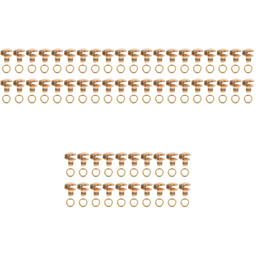 60Pièces Boucles Dorées Pour Lacets Kit Réparation Bottes DIY 1