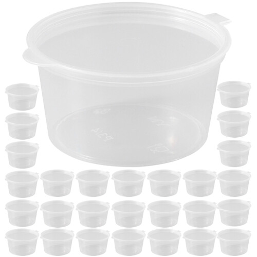 300Pcs Transparent Plastic Sauce Containers with Lids for Takeaway Use 1