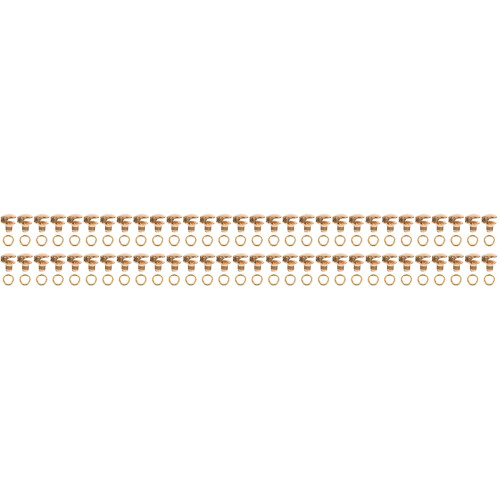 60Pièces Boucles Dorées Pour Lacets Kit Réparation Bottes DIY 2