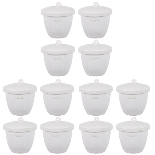 12Pcs Multipurpose White Ceramic Crucible for Precious Metals Melting 1