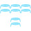 8Pièces Racks Chauffe-Plats Micro-Ondes Bleu 3