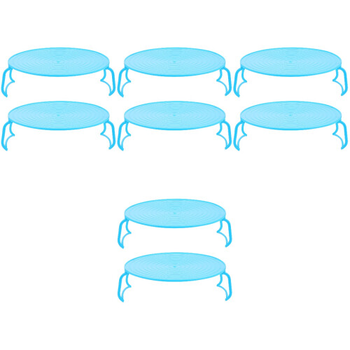 8Pièces Racks Chauffe-Plats Micro-Ondes Bleu 2