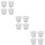 12Pcs Multipurpose White Ceramic Crucible for Precious Metals Melting 9