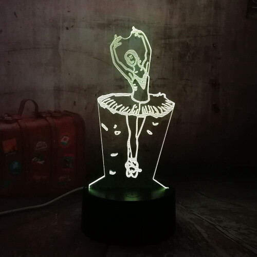 YSITIANNA Νέα Χορεύτρια Μπαλέτου 3D RGB Νυχτικά Φώτα με Τηλεχειριστήριο USB με Αφή, 2