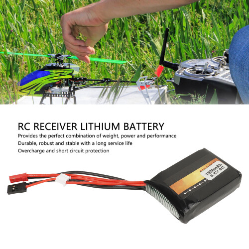 Batterie Lithium Polymère de 6,6V 1500mAh pour Télécommande RC, 76g 2