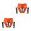 2Pcs Motocross Headlight Orange Plastic Compact Motorcycle Light 5