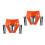 2Pcs Motocross Headlight Orange Plastic Compact Motorcycle Light 6