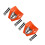 2Pcs Motocross Headlight Orange Plastic Compact Motorcycle Light 9