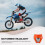 2Pcs Motocross Headlight Orange Plastic Compact Motorcycle Light 10