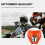 2Pcs Motocross Headlight Orange Plastic Compact Motorcycle Light 11