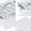 14 Quart Stackable Storage Bin with Latching Lid, Plastic Container Box to Organize Office, Crafts, Clear Base and White Lid, 8-Pack 3