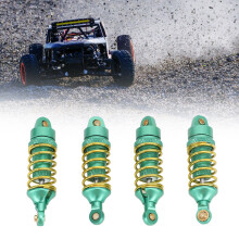 4 piĂšces d'amortisseurs en aluminium de 56,3 mm pour voitures RC 1/16, vert