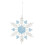 3Pcs Clear Blue Snowflake Hanging Ornaments for Xmas Tree Decor 2