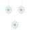 3Pcs Clear Blue Snowflake Hanging Ornaments for Xmas Tree Decor 4