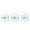 3Pcs Clear Blue Snowflake Hanging Ornaments for Xmas Tree Decor 5
